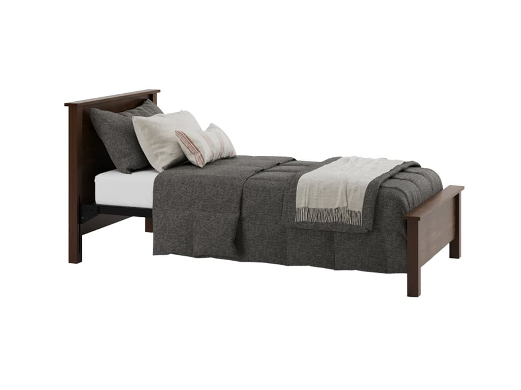 Twin Bed with adjustable heights for student rooms on college campus